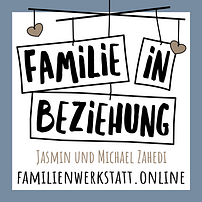Familie in Beziehung - Cover graublau Familie in Beziehung
